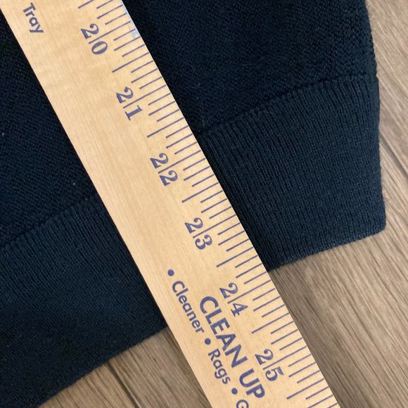 IZOD Lacoste VINTAGE Navy Mens XL Sweater Caridgan Alligator Button Front Tennis - Picture 6 of 6